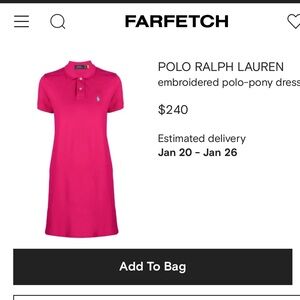 Ralph Lauren Women's Fuchsia Polo Dress